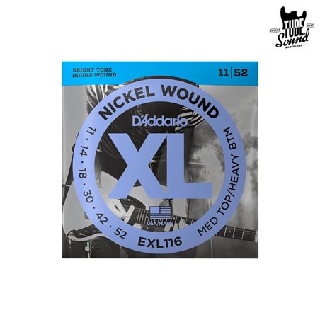 D'Addario EXL116 Nickel Wound Electric Medium Top Heavy Bottom 11-52