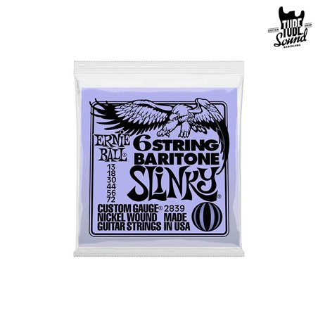 Ernie Ball 2839 Baritone Slinky Nickel Wound Electric 13-72