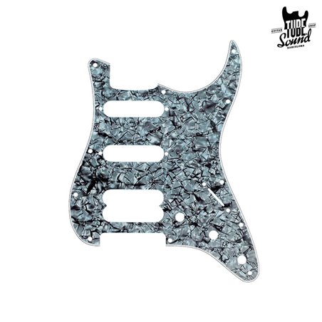 Fender Strat Pickguard 11 Holes Modern HSS Ultra Series Moto Black