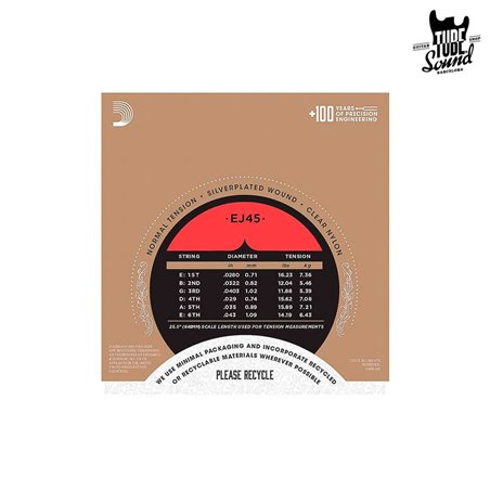 D'Addario EJ45 Pro-Arté Nylon Classic Normal Tension 28-43