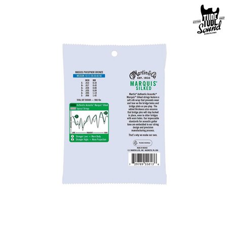 Martin MA550S Authentic Silked Phosphor Bronze 92/8 Medium 13-56