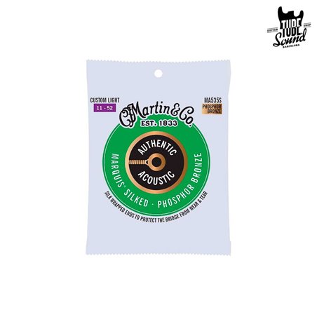 Martin MA535S Authentic Silked Phosphor Bronze 92/8 Custom Light 11-52