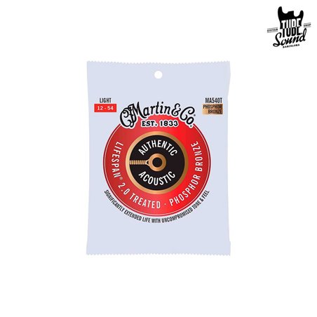 Martin MA540T Authentic Lifespan 2.0 Phosphor Bronze Light 12-54