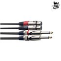 Stagg STC060PXF Twin Cable XLR - Jack 60cm