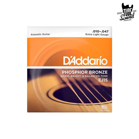 D'Addario EJ15 Phosphor Bronze Acoustic Extra Light 10-47
