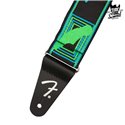 Fender Neon Monogrammed Strap Green Blue