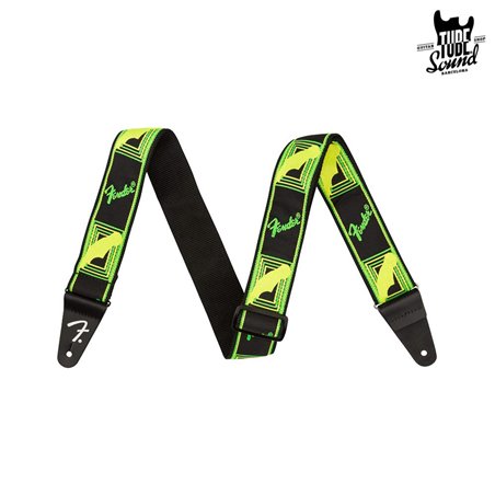 Fender Neon Monogrammed Strap Green Yellow
