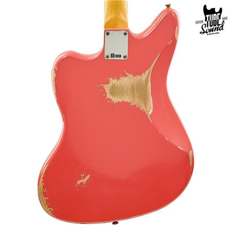 Fender Custom Shop Custom Order Jaguar 62 Matching Headstock RW Heavy Relic Fiesta Red