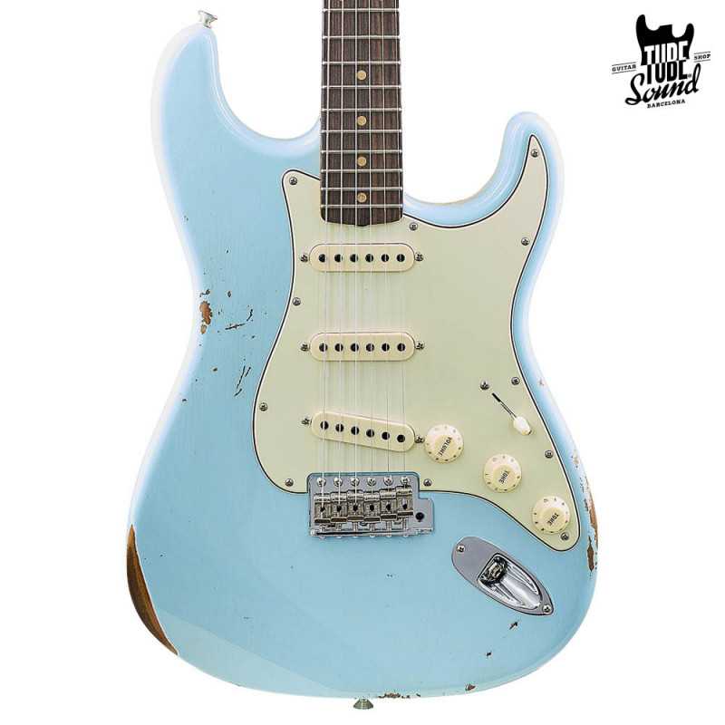 Fender Custom Shop Stratocaster Late 62 RW Relic CC Hardware Faded Daphne Blue