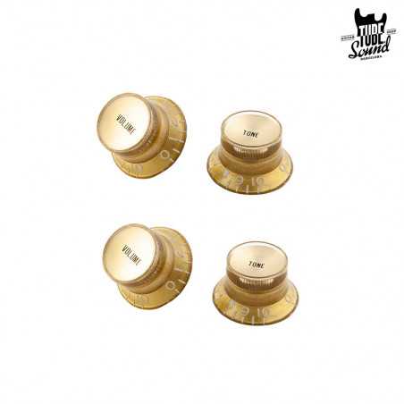 Gibson PRMK-030 Top Hat Knobs 4 Gold
