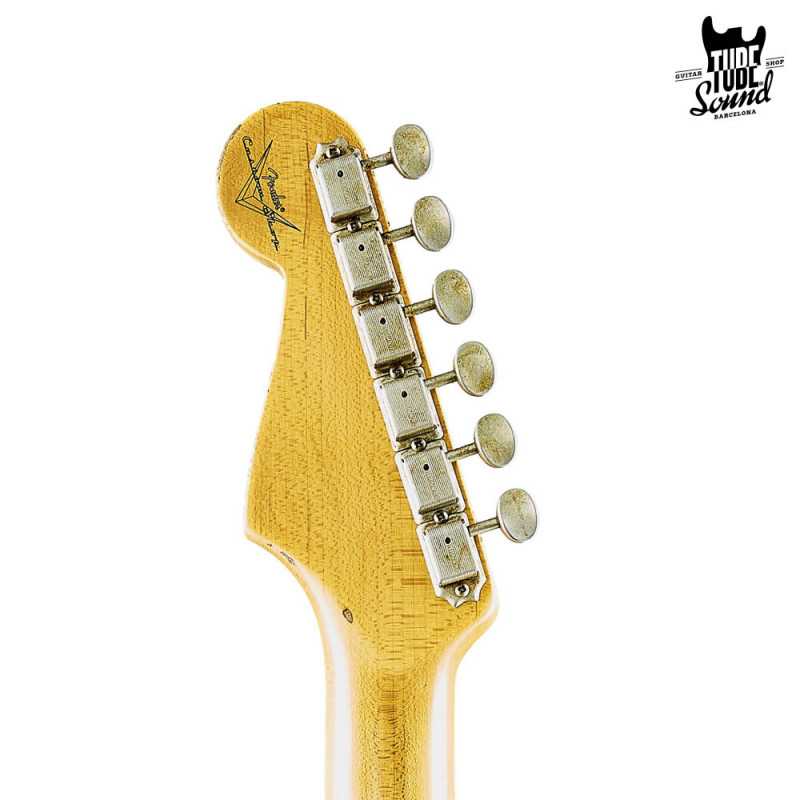 Fender Custom Shop Stratocaster 60 RW Heavy Relic Aged Olympic White Over 3 Color Sunburst