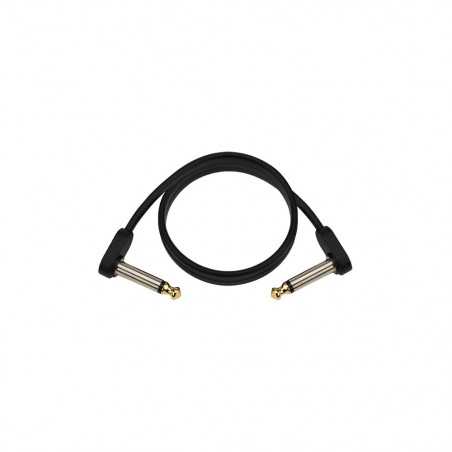 D'Addario PW-FPRR-02 Custom Series Flat Patch Cable Right Angle 2 ft