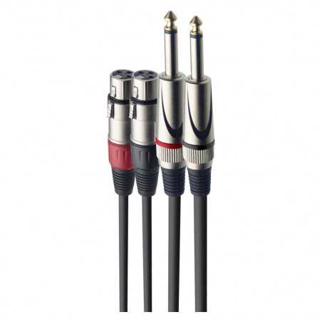 Stagg STC060PXF Twin Cable XLR - Jack 60cm