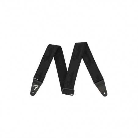 Fender Weighless Running Logo Strap Black
