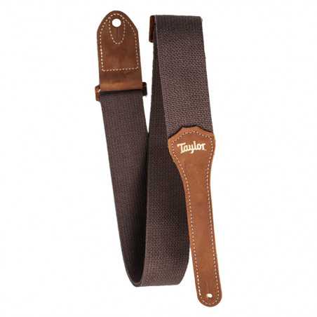 Taylor 2" GS Mini Cotton Guitar Strap Chocolate Brown