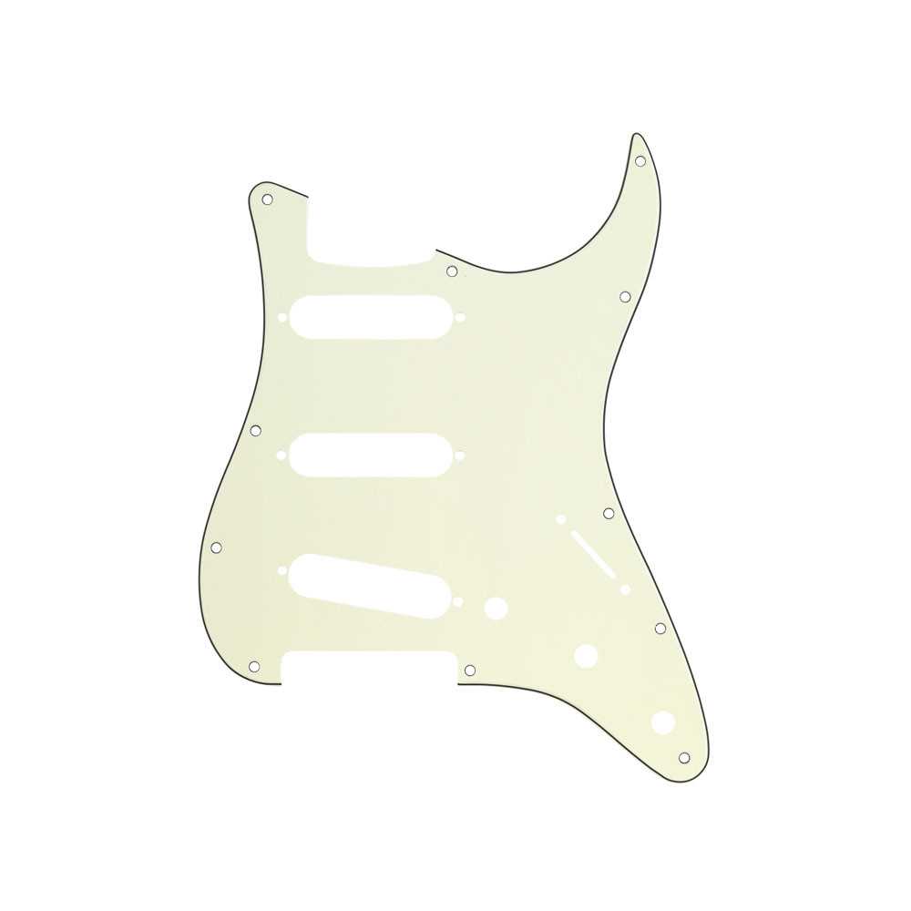 Fender Strat Pickguard Modern Style 11 Hole 3-Ply Mint Green