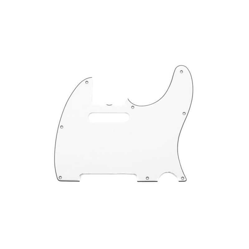 Fender Tele 64 Pickguard Pure Vintage 8 Holes 3-Ply Eggshell White