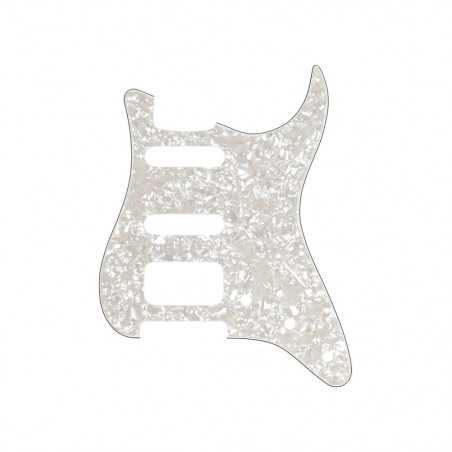 Fender Strat Pickguard 11 Holes HSS 3-Ply White Pearl