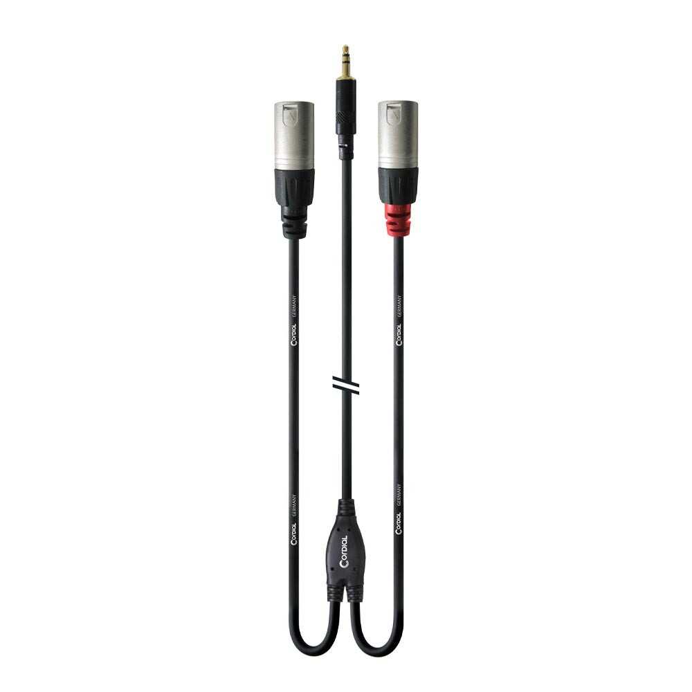 Cordial CFY WMM 3.5 mm Stereo Jack To 2 x Male XLR 1,5m
