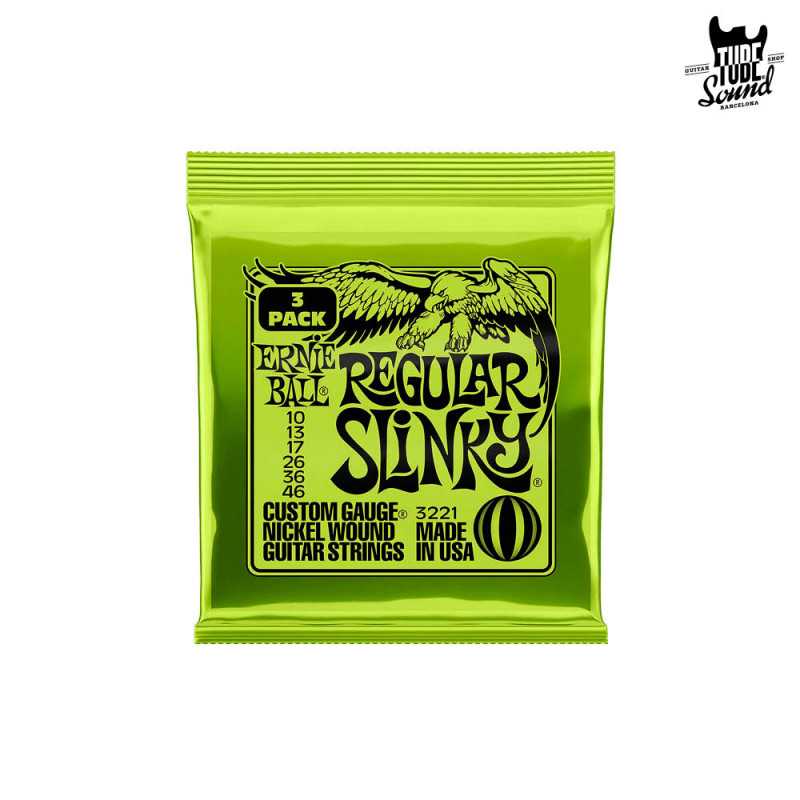 Ernie Ball 3221 Regular Slinky Nickel Wound Electric 10-46 Tripack