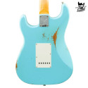 Fender Custom Shop Stratocaster Late 62 RW Relic CC Hardware Super Faded Daphne Blue