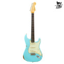 Fender Custom Shop Stratocaster Late 62 RW Relic CC Hardware Super Faded Daphne Blue