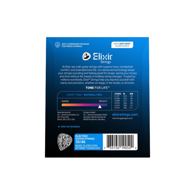 Elixir 19052 Electric NPS Optiweb Light 10-46