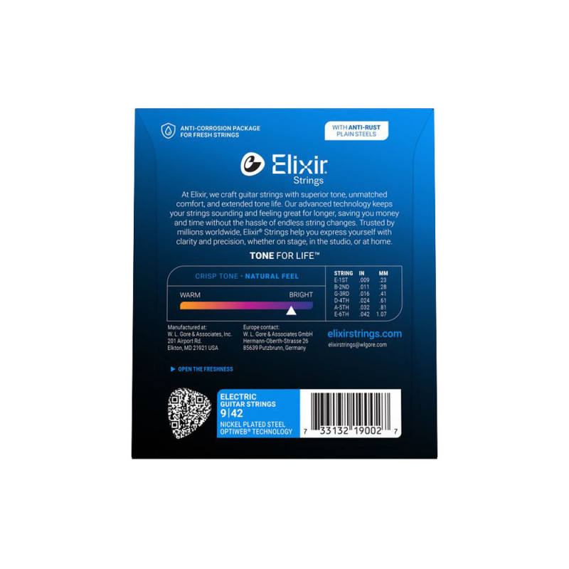 Elixir 19002 Electric NPS Optiweb Super Light 09-42