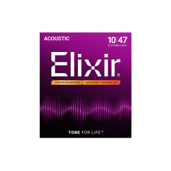 Elixir 16152 Phosphor Bronze Nanoweb Acoustic 12 String Light 10-47