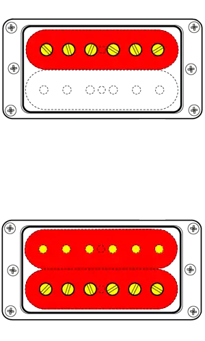 Pastillas de Mástil en Single coil y Puente en Humbucker